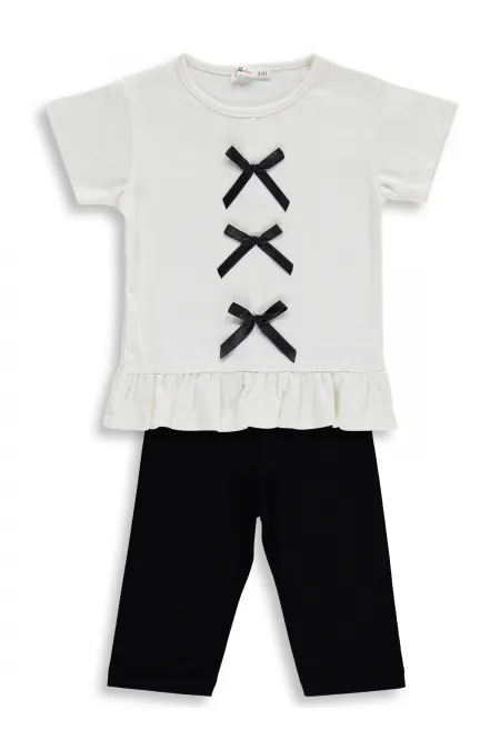 Girls' Outfit Set 2-5 Years Old, Off-Black - Package