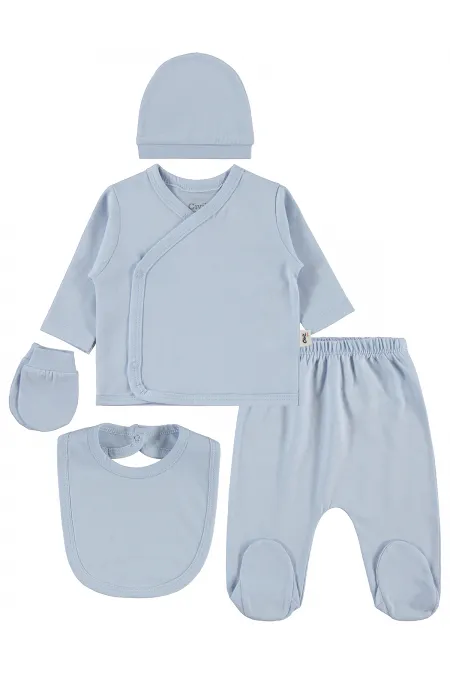 Ensemble de body bébé 0-24 mois bleu - Emballage