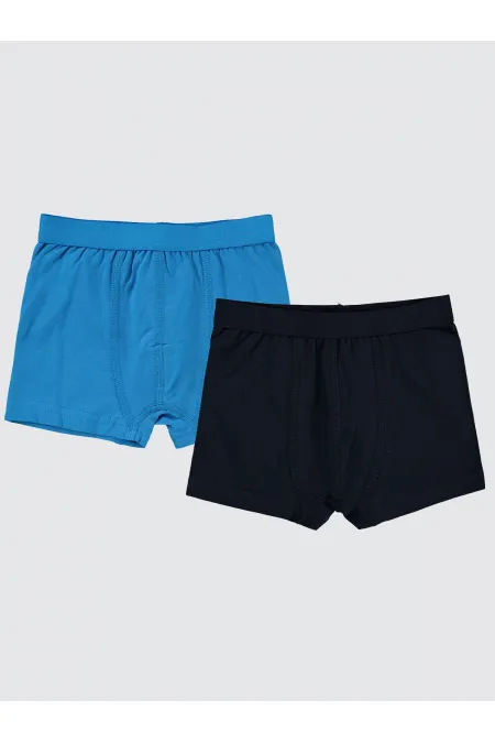 Erkek Çocuk Boxer 2-9 Yaş Saks-Lacivert - Paket