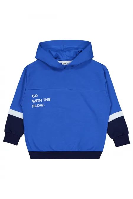 Erkek Çocuk Sweatshirt 6-9 Yaş Saks - Paket