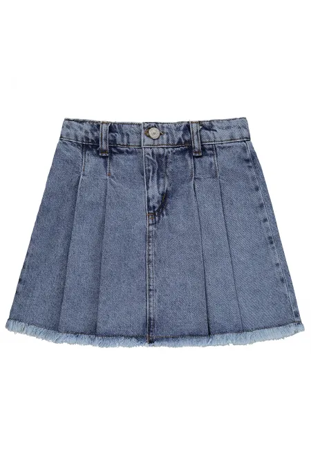 Girls' Skirt, Ages 6-9, Blue - Package