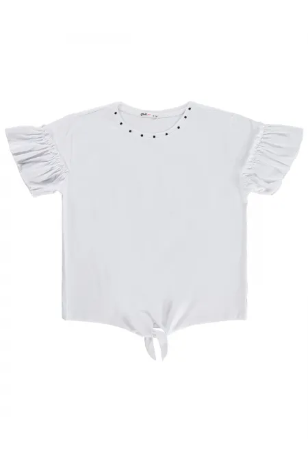 Girls' T-shirt, Ages 10-13, Off-White - Pack