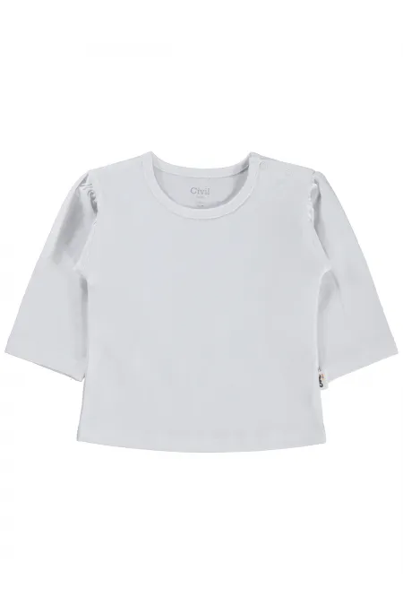 Bebek Sweatshirt 0-24 Ay Beyaz - Paket