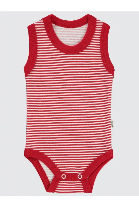 Bebek Çıtçıtlı Badi 0-24 Ay Kırmızı - Paket