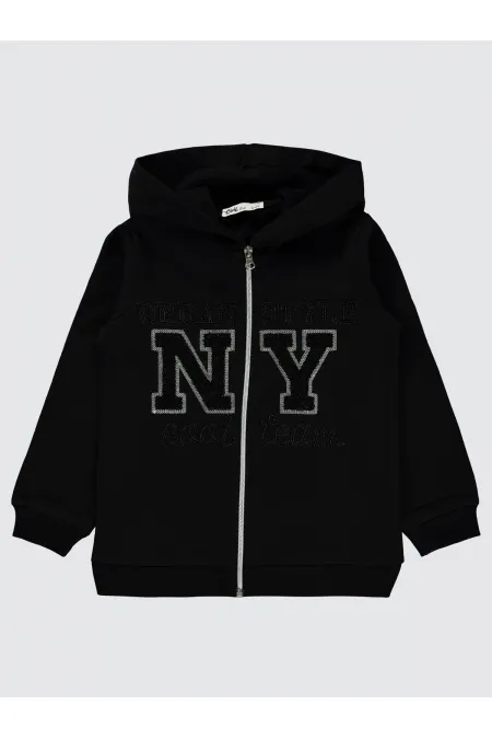 Kız Çocuk Hırka 6-9 Yaş Siyah - Paket