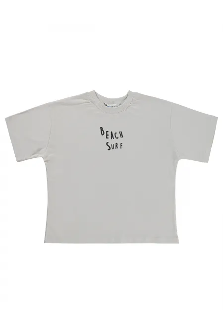 T-shirt garçon, 6-9 ans, couleur pierre foncée - Emballage