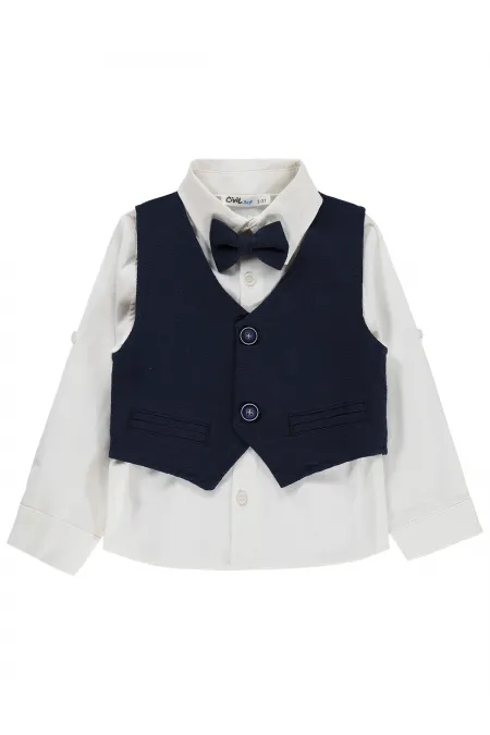Boys' Shirt, Ages 2-5, Navy Blue - Pack