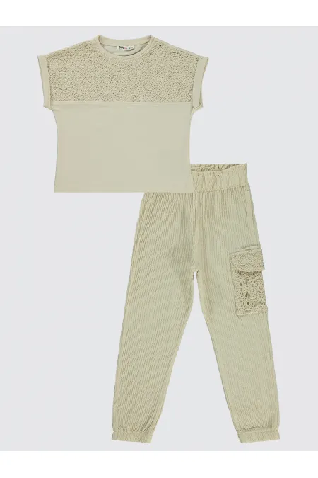 Girls' Set 6-9 Years Beige - Package