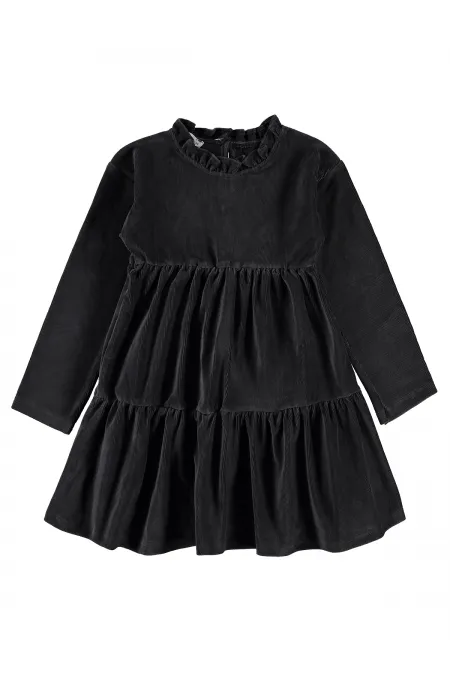 Kız Çocuk Jile ve Elbise 6-9 Yaş Antrasit - Paket