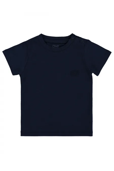 T-shirt bébé, taille 0-24 mois, bleu marine - Emballage