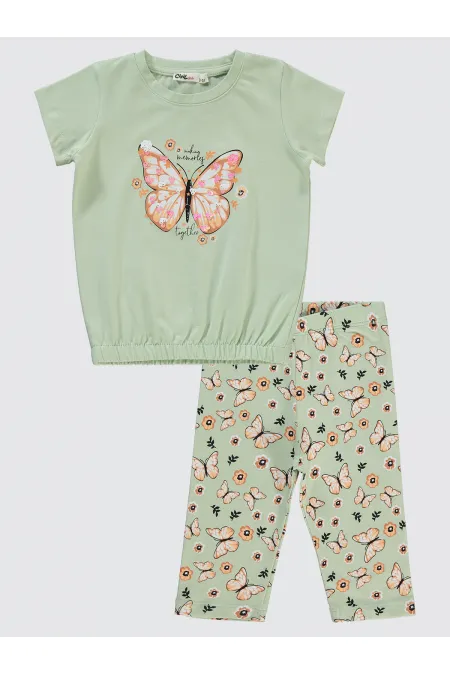 Ensemble vert pour filles de 2 à 5 ans - Emballage