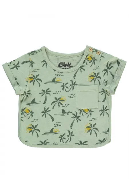 Lot de T-shirts bébé 0-24 mois kaki clair