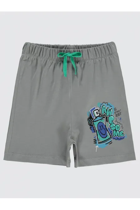 Shorty garçon 2-5 ans Gris clair - Emballage