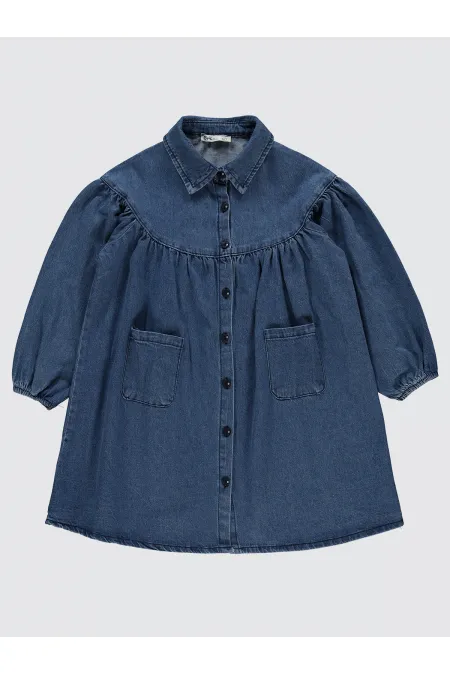 Ensemble gilet et robe bleu pour fille de 6 à 9 ans - Paquet