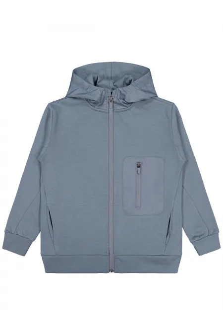 Gilet garçon 10-13 ans anthracite clair - Emballage