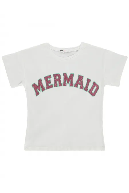 Girls' T-shirt, Ages 6-9, Off-White - Package