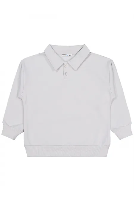 Erkek Çocuk Sweatshirt 10-13 Yaş Açık Gri - Paket