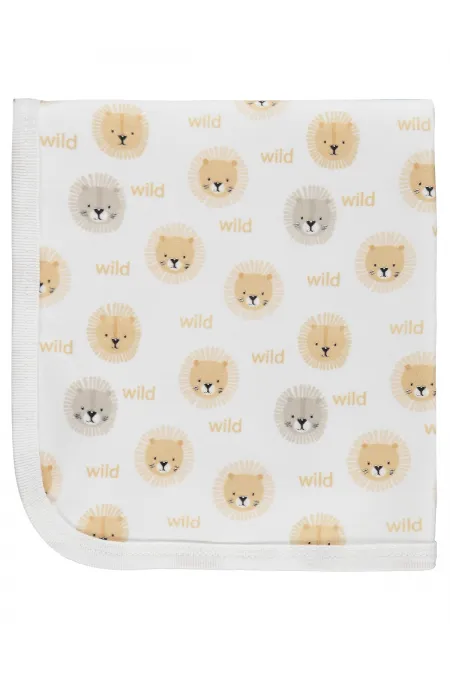 Ensemble couverture et lange pour bébé 0-24 mois, écru - Emballage