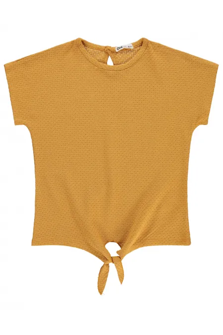 Girls' T-shirt, Ages 10-13, Mustard - Pack