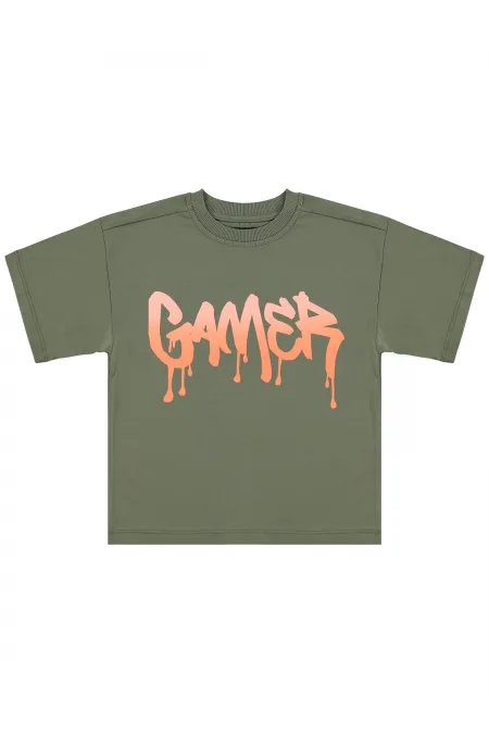 Lot de t-shirts pour garçons, 2-5 ans, kaki