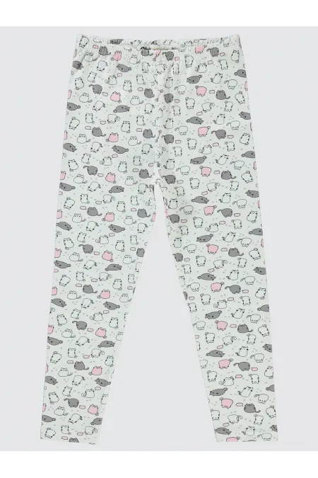 Collants pour filles de 6 à 9 ans, écru - Paquet