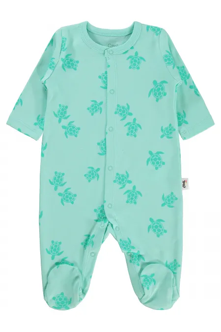 Grenouillères bébé 0-24 mois Menthe - Emballage