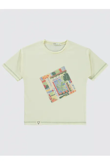 T-shirt garçon 6-9 ans écru - Emballage