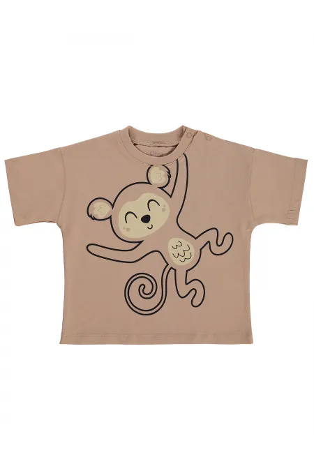 Bebek Tişört 0-24 Ay Açık Kahve - Paket Bebek Tişört 0-24 Ay Açık Kahve - Paket