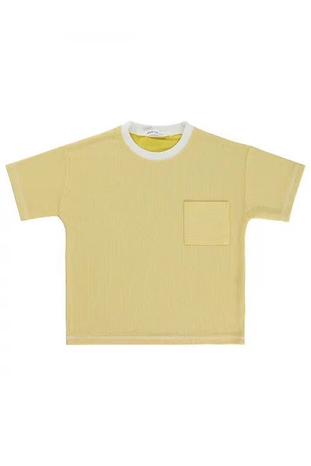 T-shirt garçon, 10-13 ans, jaune - Lot
