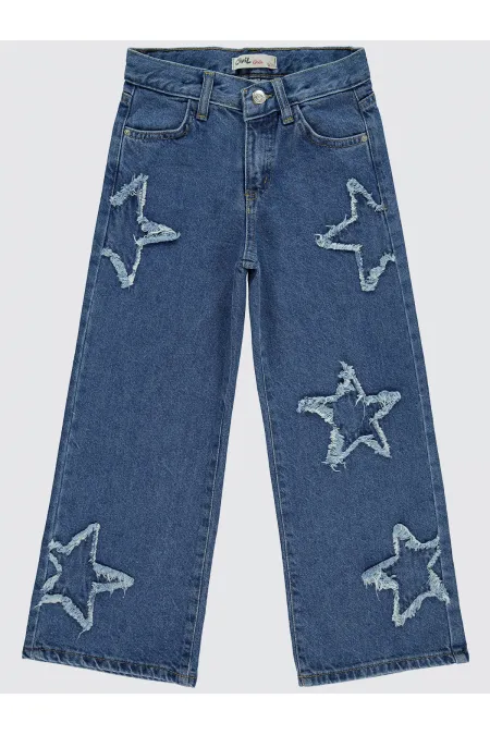 Kız Çocuk Pantolon 6-9 Yaş Mavi - Paket