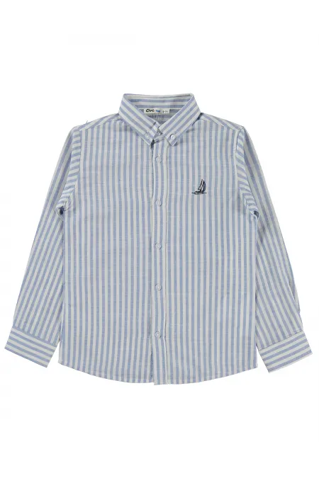 T-shirt garçon, 10-13 ans, bleu - Lot