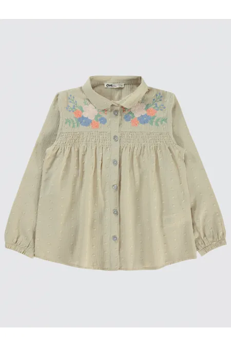 Kız Çocuk Gömlek 10-13 Yaş Ekru - Paket