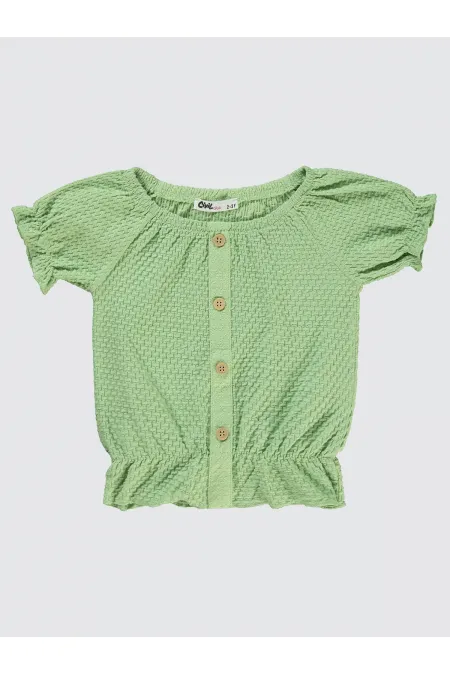 Girls T-Shirt 2-5 Years Old Green Fig - Package
