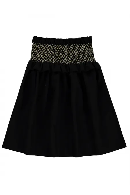 Kız Çocuk Etek 6-9 Yaş Siyah - Paket