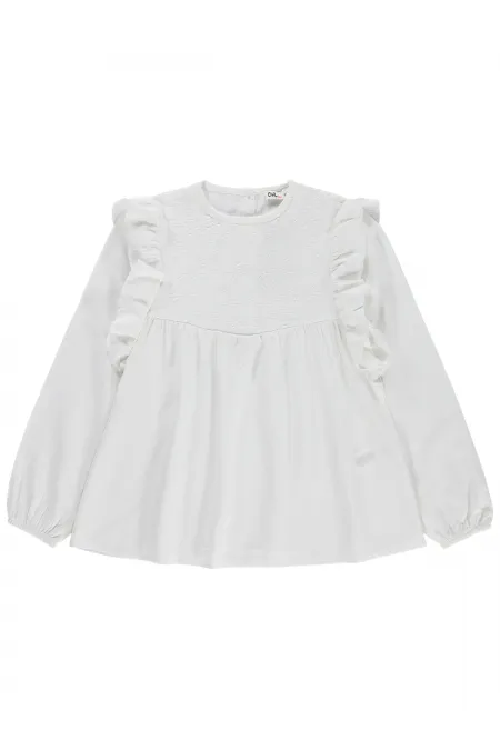 Kız Çocuk Gömlek 10-13 Yaş Kırık Beyaz - Paket