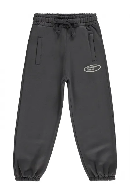Pantalon de survêtement garçon, 6-9 ans, anthracite - Lot
