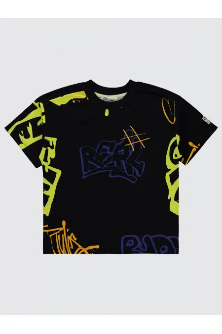 Boys T-Shirt 6-9 Years Old Black - Pack