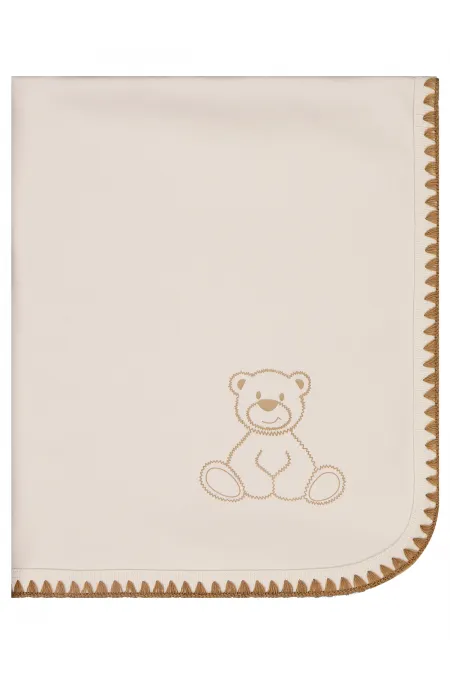 Ensemble couverture et lange pour bébé 0-24 mois, ivoire - Emballage