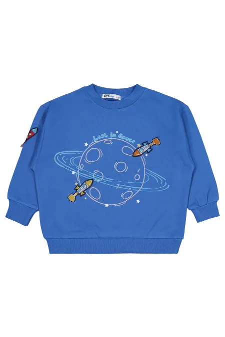 Erkek Çocuk Sweatshirt 2-5 Yaş Saks - Paket