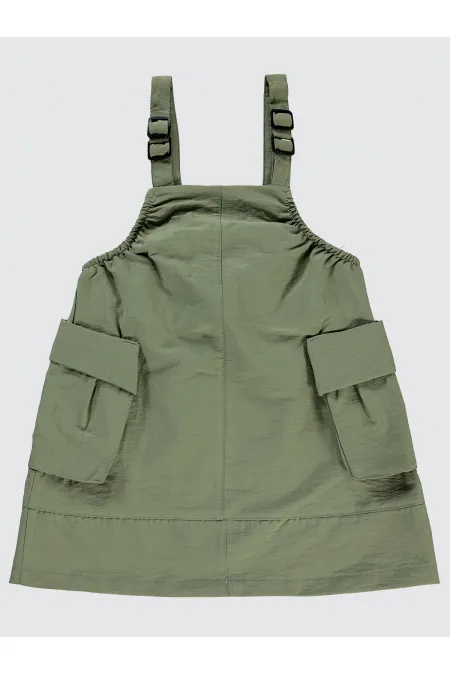 Ensemble gilet et robe kaki pour fille (2-5 ans) -