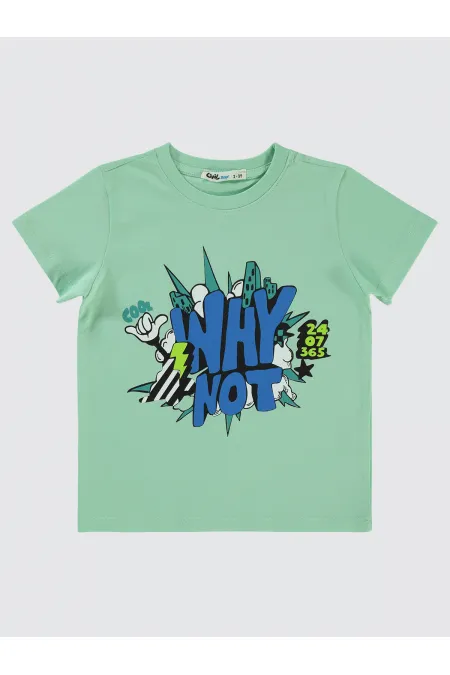 Boys T-Shirt 2-5 Years Old Aqua Green - Pack
