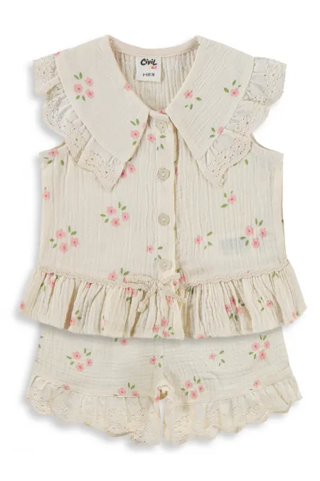 Bebek Takım 0-24 Ay Krem - Paket