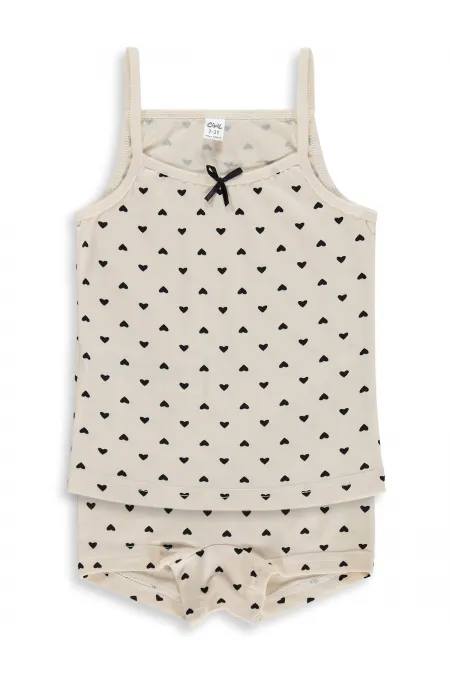 Ensemble de sous-vêtements pour filles de 2 à 9 ans, couleur vanille - Pack