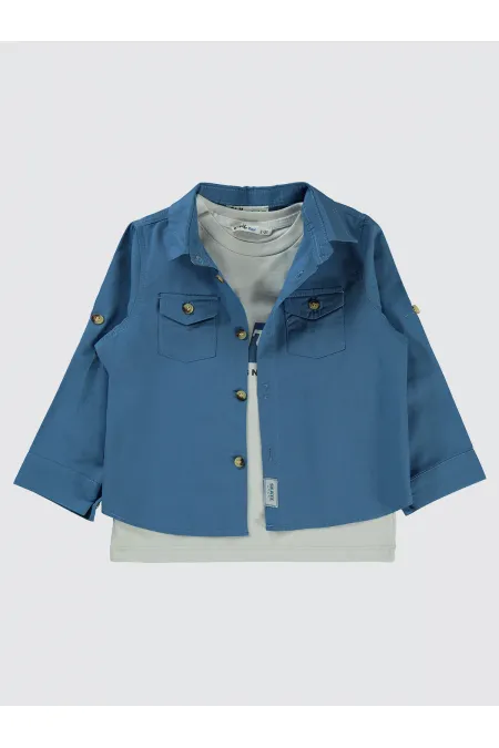 Chemise garçon 2-5 ans indigo - Paquet