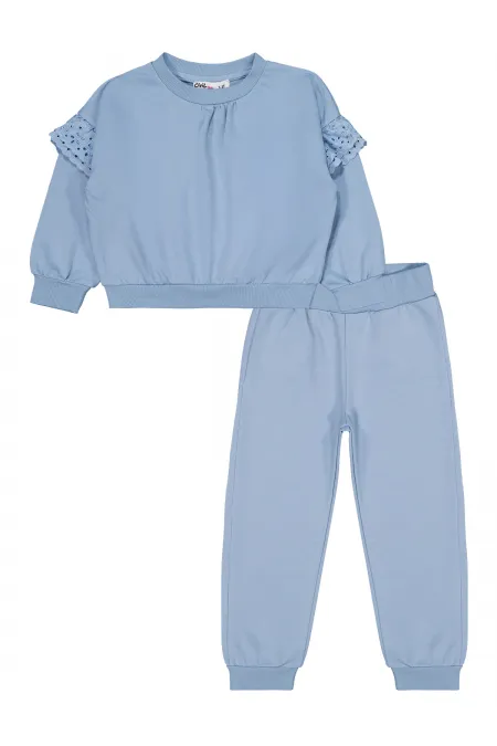 Ensemble de survêtement bleu pour filles de 2 à 5 ans - Emballage