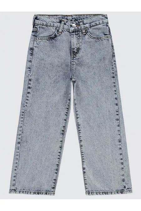 Pantalon bleu clair pour fille de 10 à 13 ans - Emballage