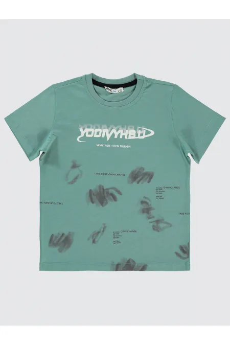 Boys T-Shirt 6-9 Years Moss Green - Pack