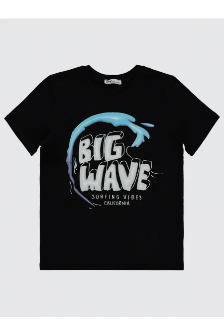 Lot de T-shirts noirs pour garçons de 10 à 13 ans