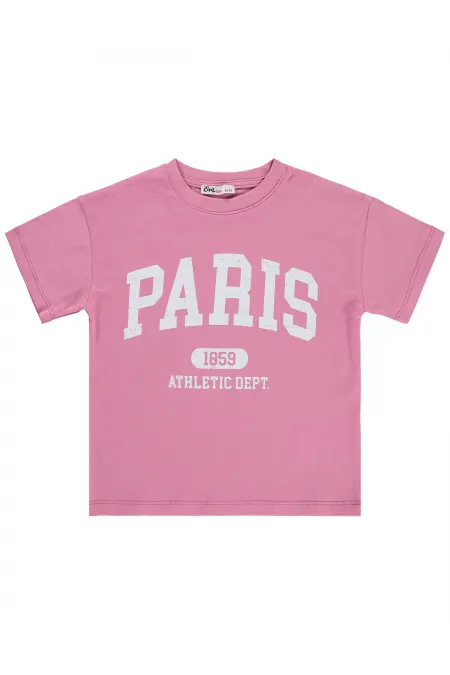 Lot de t-shirts pour filles de 6 à 9 ans, rose pâle. Lot de t-shirts pour filles de 6 à 9 ans, rose pâle.