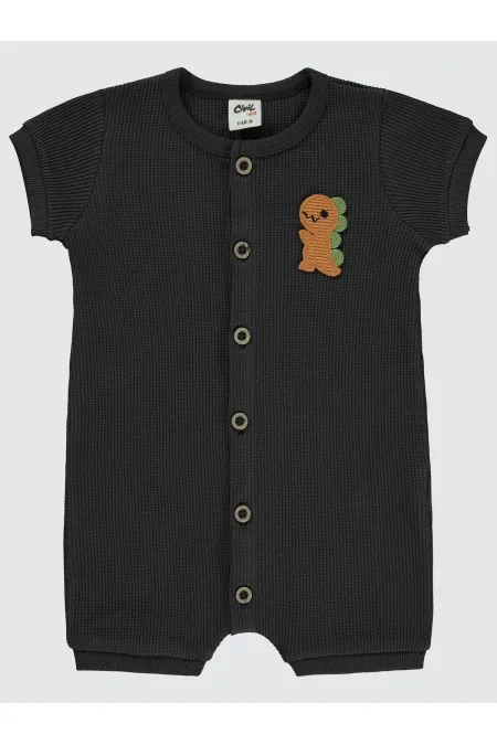 Grenouillères bébé 0-24 mois anthracite - Emballage